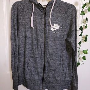 Light Gray Washed Nike Jacket with Hood